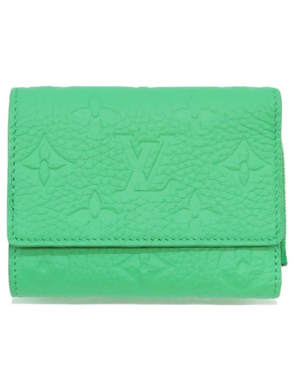 Louis Vuitton Monogram Taurillon Bamboo Green Portefeuille Pilot Trifold Wallet